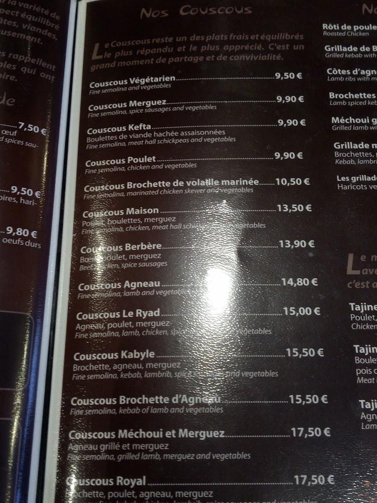 Le Ryad - Menu Image 1